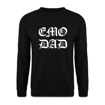 Emo Dad - Unique Gift - Emo Dad - Unisex Sweatshirt - black - Front - Alina (178cm) & Michal (187cm)