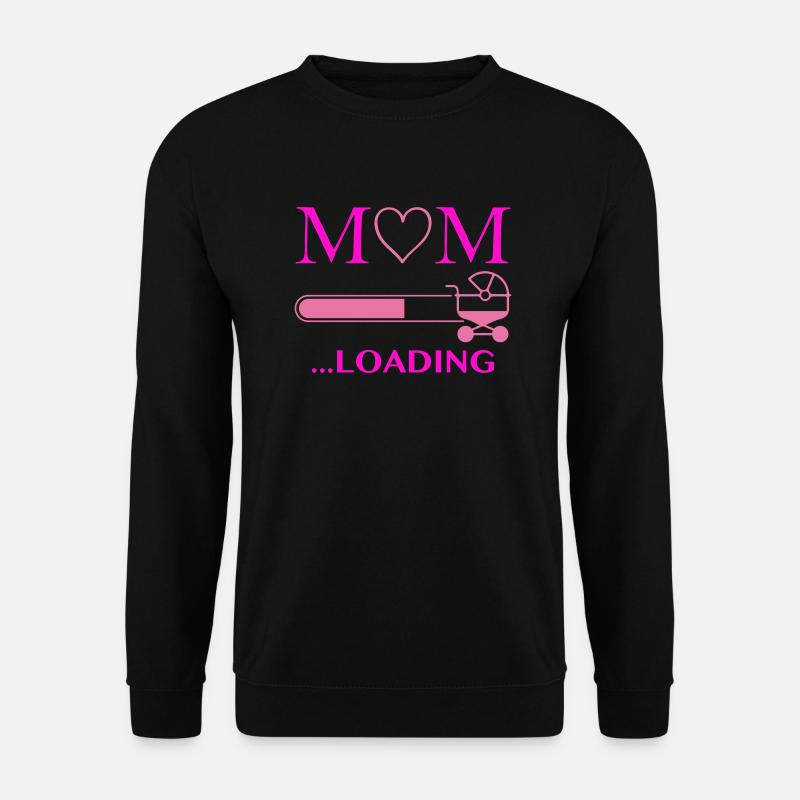 mom loading mama - Unisex Pullover - Schwarz