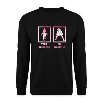 Ta fille Ma fille - Sweat-shirt Unisexe - noir - Devant - Alina (178cm) & Michal (187cm)