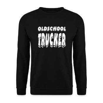 Trucker - Unisex Sweatshirt - black - Front - Alina (178cm) & Michal (187cm)
