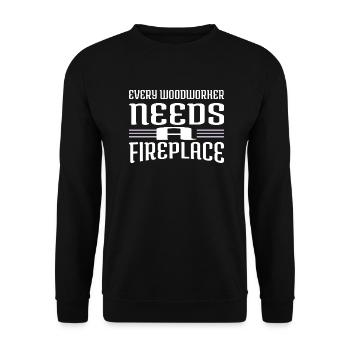 arboriculture forester felling chainsaw woodcutter - Unisex Sweatshirt - black - Front - Alina (178cm) & Michal (187cm)