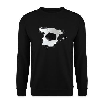 Espagne | Vrai football | Carte - Sweat-shirt Unisexe - noir - Devant - Alina (178cm) & Michal (187cm)