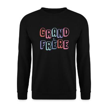 grand frère - nouveau né famille - Sweat-shirt Unisexe - noir - Devant - Alina (178cm) & Michal (187cm)