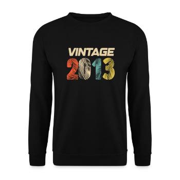 Vintage 2013 Retro - Best-seller - Sweat-shirt Unisexe - noir - Devant - Alina (178cm) & Michal (187cm)