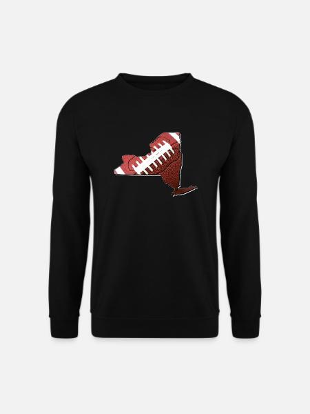 New York (USA) | echter Football | Landkarte - Unisex Pullover - Schwarz