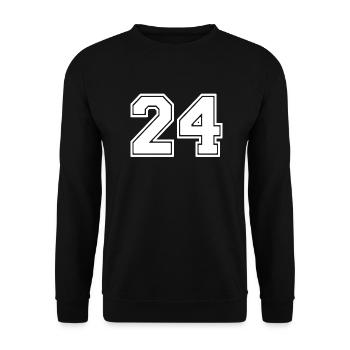 24 - Unisex Pullover - Schwarz - Vorne - Alina (178cm) & Michal (187cm)
