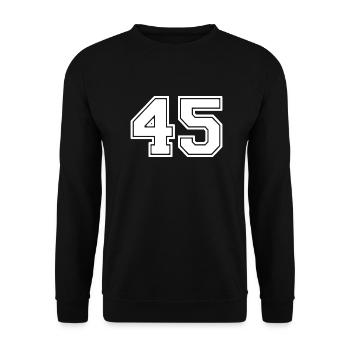 45 - Unisex Sweatshirt - black - Front - Alina (178cm) & Michal (187cm)