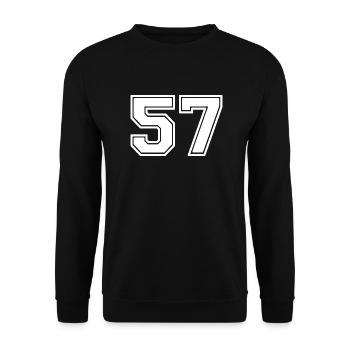 57 - Unisex Pullover - Schwarz - Vorne - Alina (178cm) & Michal (187cm)
