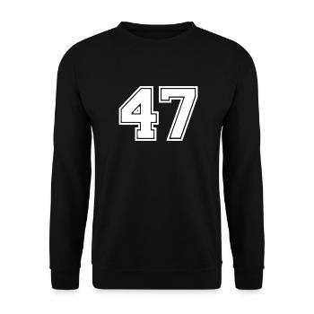 47 - Unisex Sweatshirt - black - Front - Alina (178cm) & Michal (187cm)