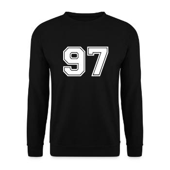97 - Sweat-shirt Unisexe - noir - Devant - Alina (178cm) & Michal (187cm)