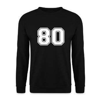 80 - Unisex Sweatshirt - black - Front - Alina (178cm) & Michal (187cm)