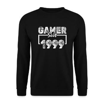 E 1999 - Unisex Pullover - Schwarz - Vorne - Alina (178cm) & Michal (187cm)