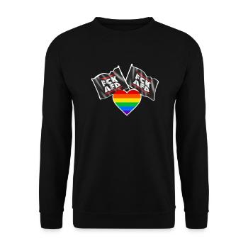 LGBTQ+ - FCKAFD - Unisex Pullover - Schwarz - Vorne - Alina (178cm) & Michal (187cm)