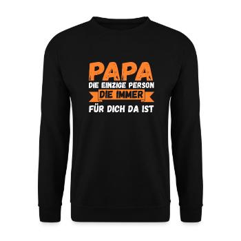 Father Dad - Unisex Sweatshirt - black - Front - Alina (178cm) & Michal (187cm)