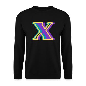 Multicolored letter x - Unisex Sweatshirt - black - Front - Alina (178cm) & Michal (187cm)