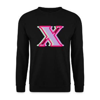 Multicolored letter x - Unisex Sweatshirt - black - Front - Alina (178cm) & Michal (187cm)