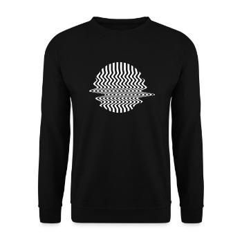geometric glitched design - Unisex Sweatshirt - black - Front - Alina (178cm) & Michal (187cm)