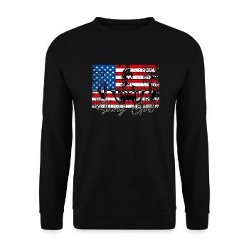 Strong Girl - Unisex Pullover - Schwarz - Vorne - Alina (178cm) & Michal (187cm)