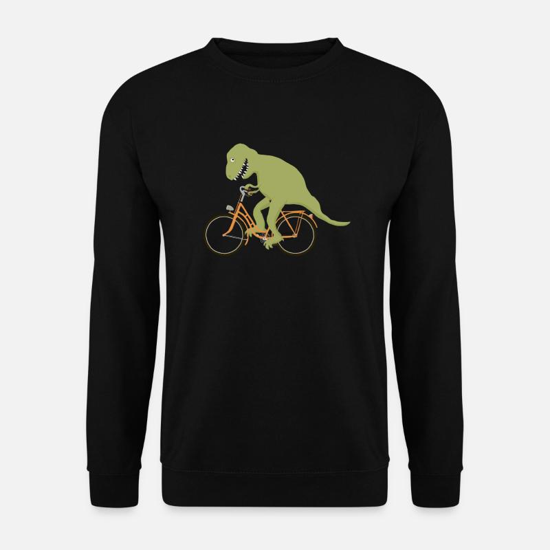 Dino fährt Rad - Unisex Pullover - Schwarz