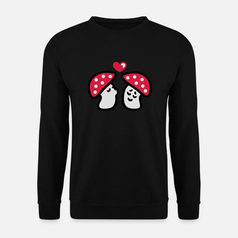 verliebte Pilze 3 - Unisex Pullover - Schwarz