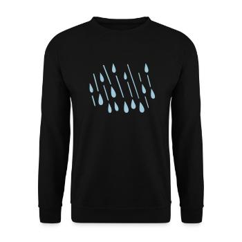 rain_drop jour de pluie - Sweat-shirt Unisexe - noir - Devant - Alina (178cm) & Michal (187cm)