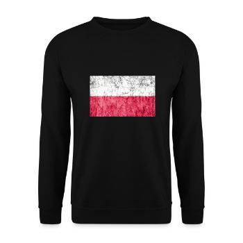 flag poland - Unisex Sweatshirt - black - Front - Alina (178cm) & Michal (187cm)