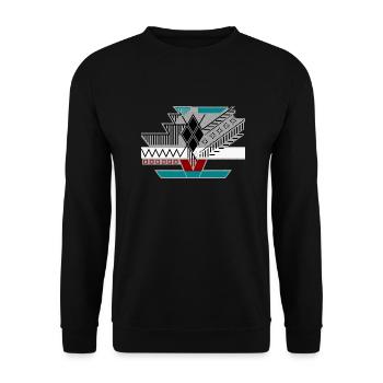 Konon geometryczny sweter kononowicz / kononowicza - Unisex Pullover - Schwarz - Vorne - Alina (178cm) & Michal (187cm)