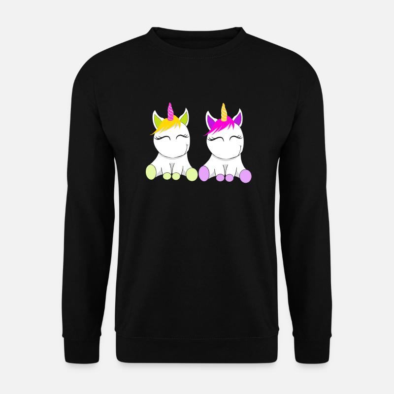 Einhörner Freunde - Unisex Pullover - Schwarz