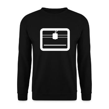 3D printer - Unisex Sweatshirt - black - Front - Alina (178cm) & Michal (187cm)
