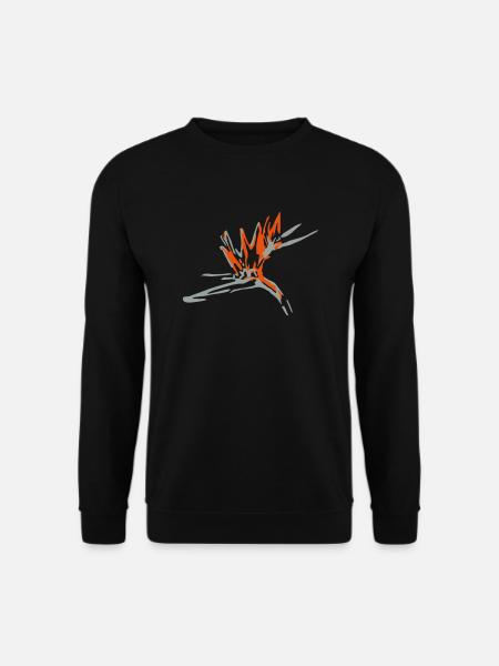 Blume, Papageienblume, Paradiesvogel blume - Unisex Pullover - Schwarz