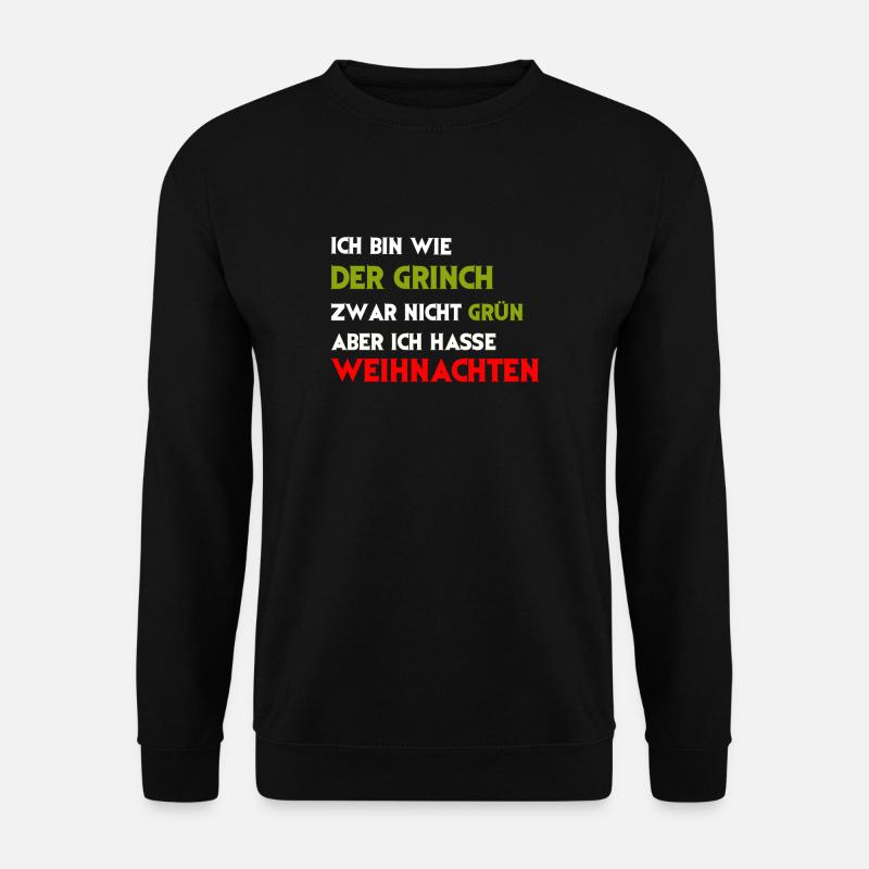 weihnachts Spruch - Unisex Pullover - Schwarz