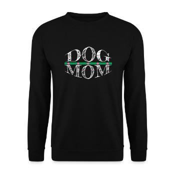 dog - dog mom - Unisex Pullover - Schwarz - Vorne - Alina (178cm) & Michal (187cm)