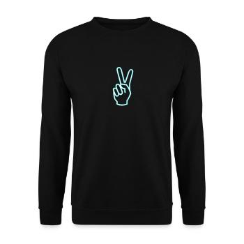 Icône de signe de victoire - Sweat-shirt Unisexe - noir - Devant - Alina (178cm) & Michal (187cm)