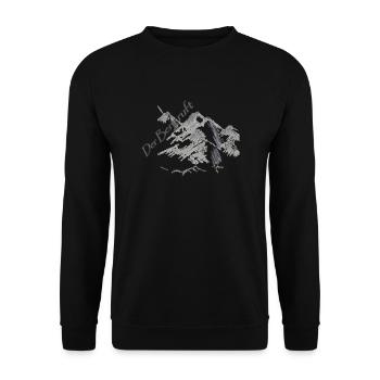Der Berg ruft - Unisex Pullover - Schwarz - Vorne - Alina (178cm) & Michal (187cm)