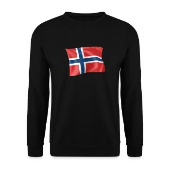 flag of Norway - Unisex Sweatshirt - black - Front - Alina (178cm) & Michal (187cm)