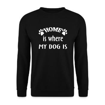 Chien chien - Sweat-shirt Unisexe - noir - Devant - Alina (178cm) & Michal (187cm)