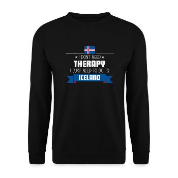 Iceland voyage et vacances - I donted Therapy - Sweat-shirt Unisexe - noir - Devant - Alina (178cm) & Michal (187cm)