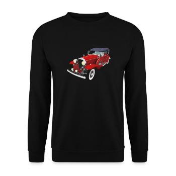 Oldtimer, Auto, Automobil - Unisex Pullover - Schwarz - Vorne - Alina (178cm) & Michal (187cm)