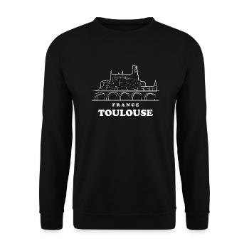 Toulouse France rugby 5 étoiles - Sweat-shirt Unisexe - noir - Devant - Alina (178cm) & Michal (187cm)