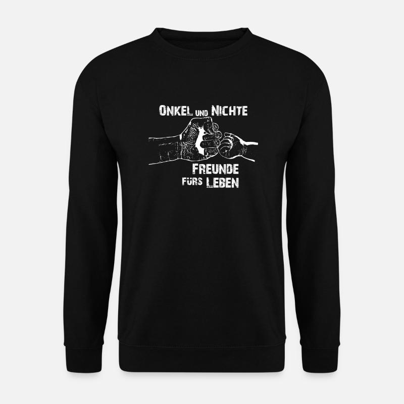 Onkel und Nichte weiß - Unisex Pullover - Schwarz
