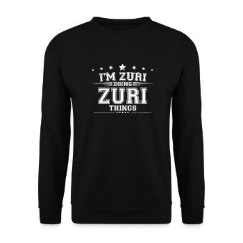 Zuri - Unisex Sweatshirt - black - Front - Alina (178cm) & Michal (187cm)