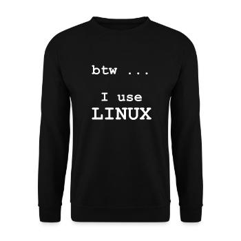 J’utilise Linux - Sweat-shirt Unisexe - noir - Devant - Alina (178cm) & Michal (187cm)