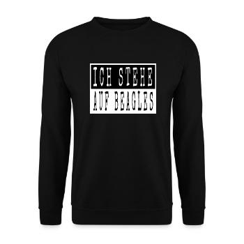 bachhund statement lieben bluthund haustier - Unisex Pullover - Schwarz - Vorne - Alina (178cm) & Michal (187cm)