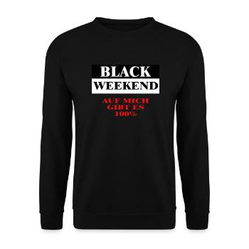 BLACK WEEKEND - Unisex Pullover - Schwarz - Vorne - Alina (178cm) & Michal (187cm)