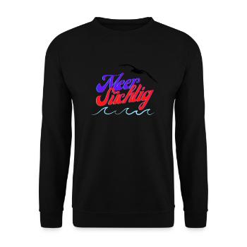Meer süchtig - Unisex Pullover - Schwarz - Vorne - Alina (178cm) & Michal (187cm)