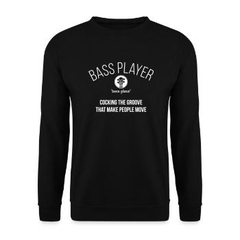 Bassiste Définition Cooking the Groove - Sweat-shirt Unisexe - noir - Devant - Alina (178cm) & Michal (187cm)
