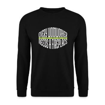 drôles de dictons humour charpentier fille tshirts plombier - Sweat-shirt Unisexe - noir - Devant - Alina (178cm) & Michal (187cm)