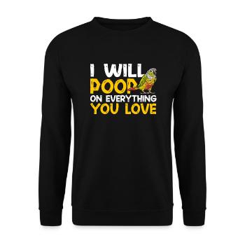 Molinasittich Perroquet Oiseau Perruche du Soleil - Sweat-shirt Unisexe - noir - Devant - Alina (178cm) & Michal (187cm)