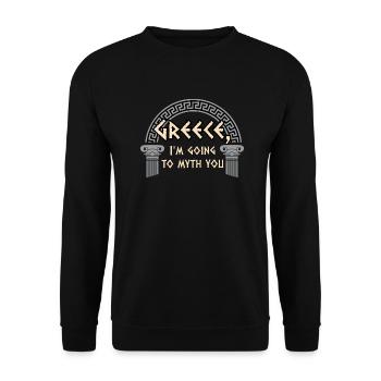 Antike Griechische Mythologie und Griechisches - Unisex Pullover - Schwarz - Vorne - Alina (178cm) & Michal (187cm)