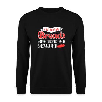 Bread Baking Baker Bakery Sourdough - Unisex Sweatshirt - black - Front - Alina (178cm) & Michal (187cm)